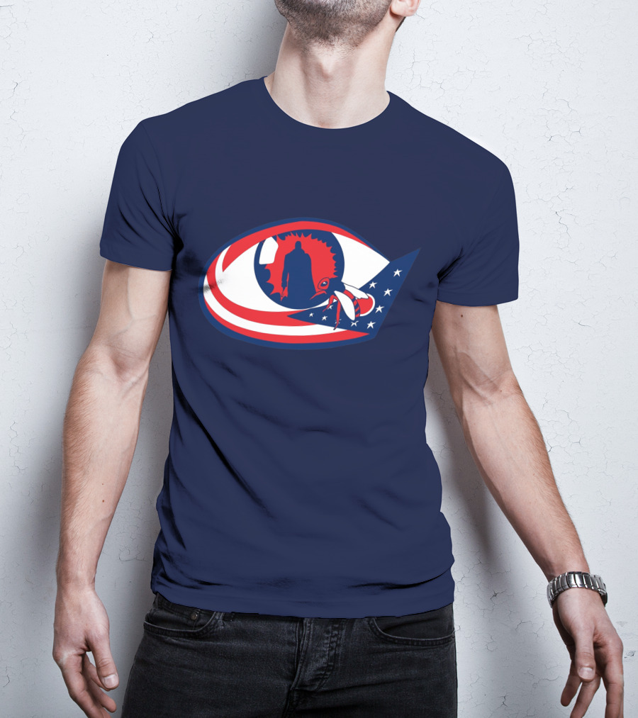 Columbus Candymans American Flag Eye And Bee T-Shirt