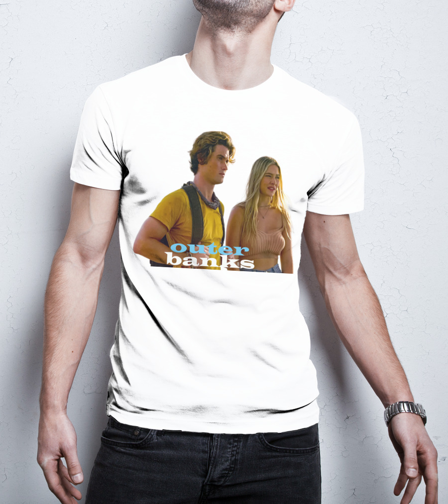 Outer Banks TV Show Characters On Beach Adventure Scene T-Shirt