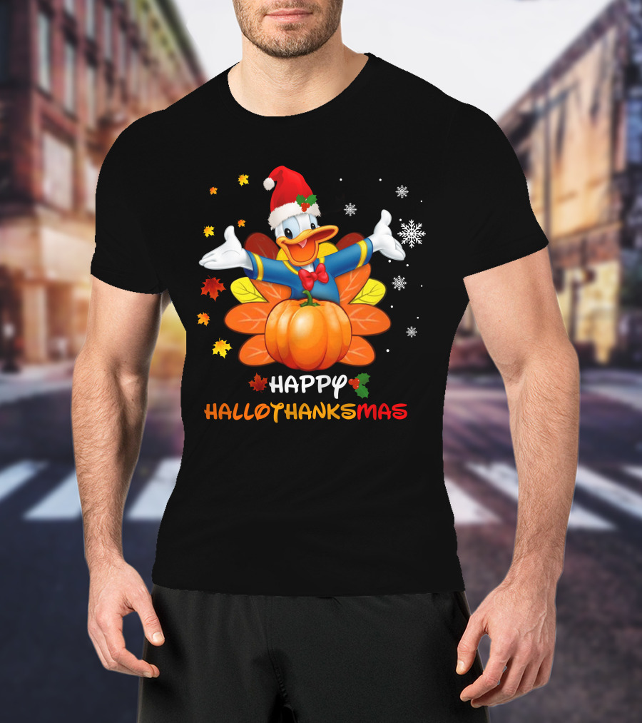Happy HalloThanksMas Festive Donald T-Shirt