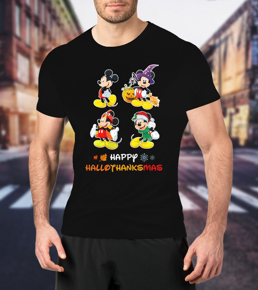Happy Hallo Thanks Mas Mickey Seasonal Characters T-Shirt