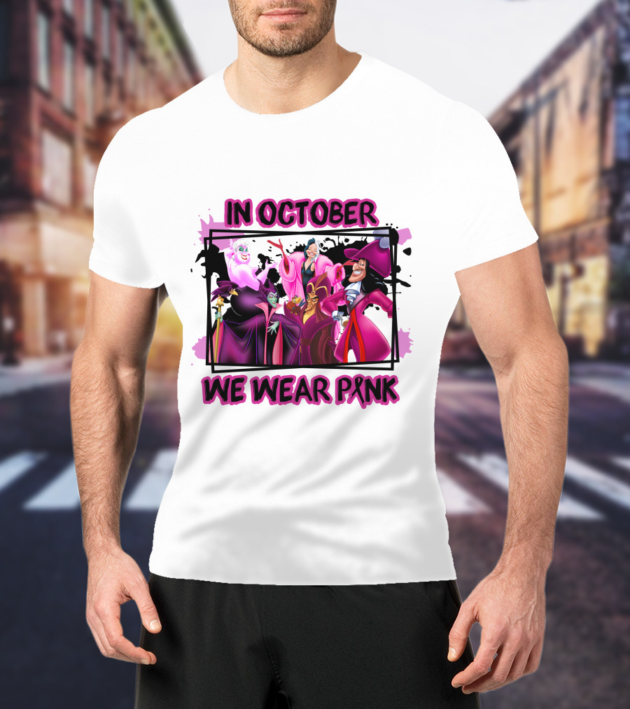 In October We Wear Pink Villains T-Shirt