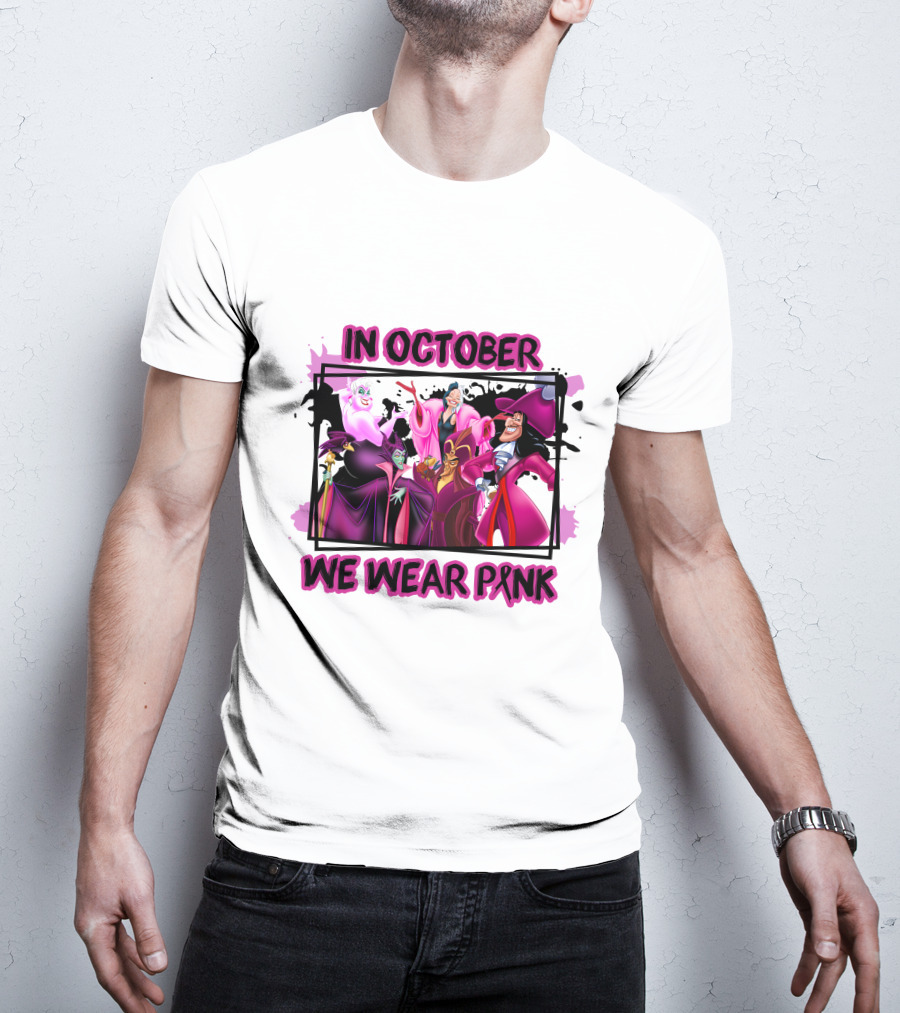 In October We Wear Pink Villains T-Shirt