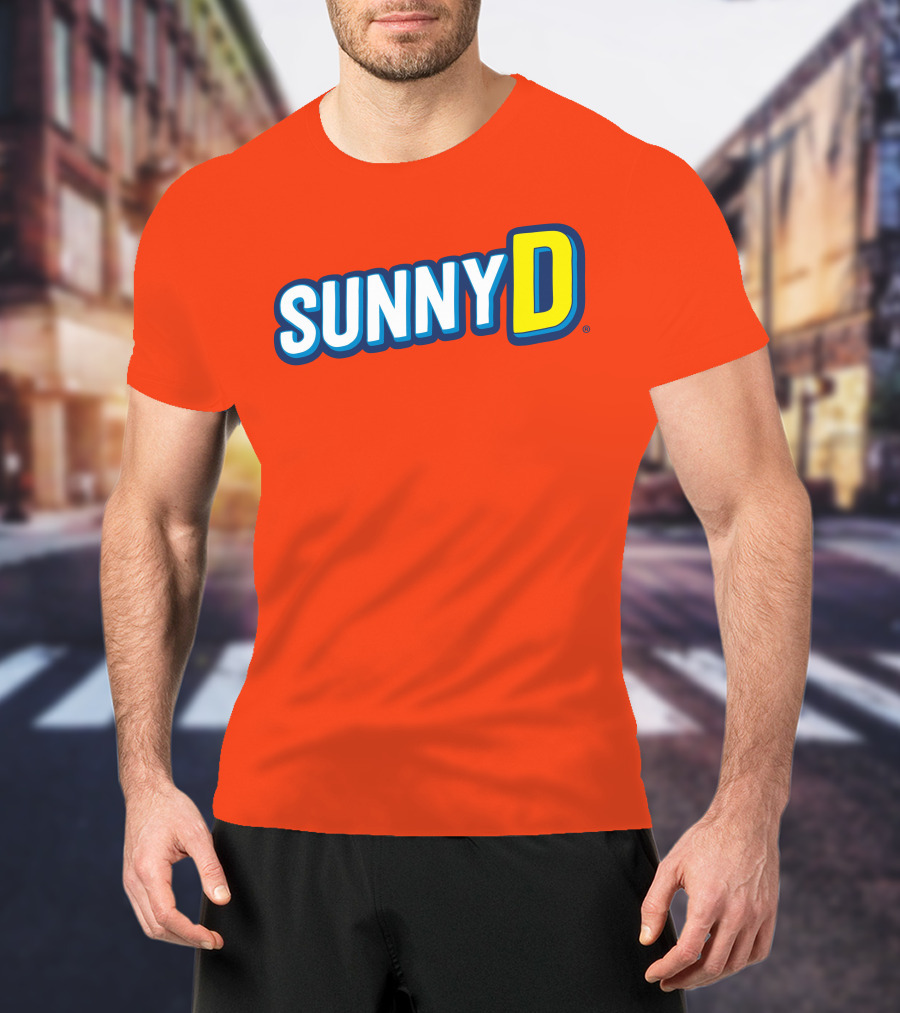SUNNYD Retro Logo Bright Orange T-Shirt