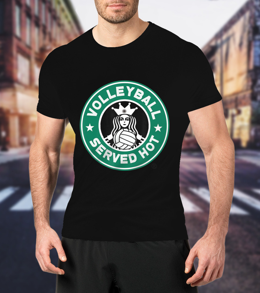 Volleyball Served Hot Funny Logo Design Great T-Shirt