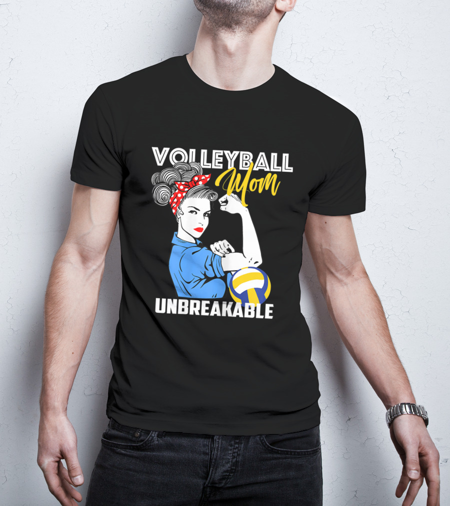 Volleyball Mom Unbreakable Strong Femininity Empowerment Iconic T-Shirt