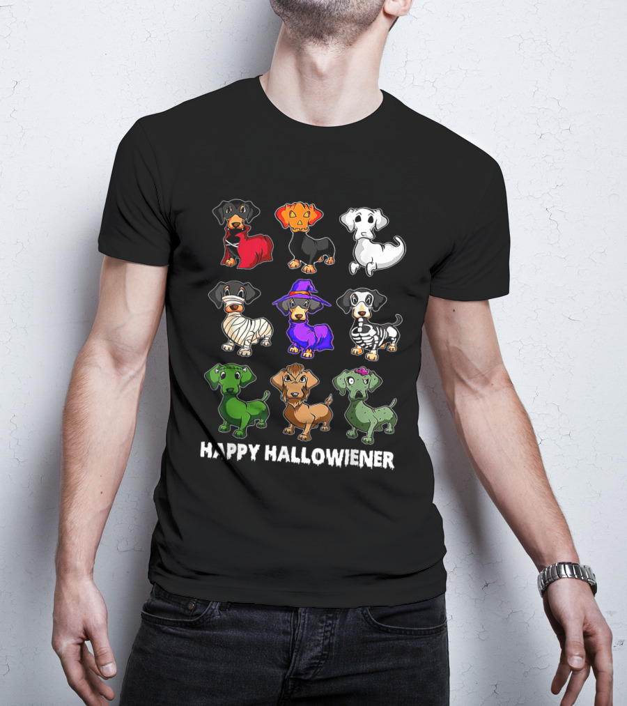 Happy Halloweiner Funny Halloween Dachshund Dogs Lover T-Shirt