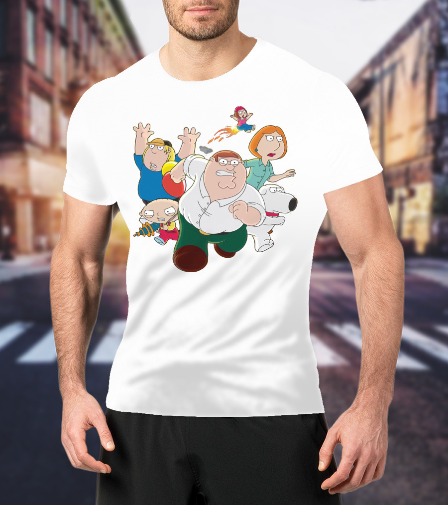 Family Guy Peter Lois Brian Stewie Meg Chris Running Team T-Shirt