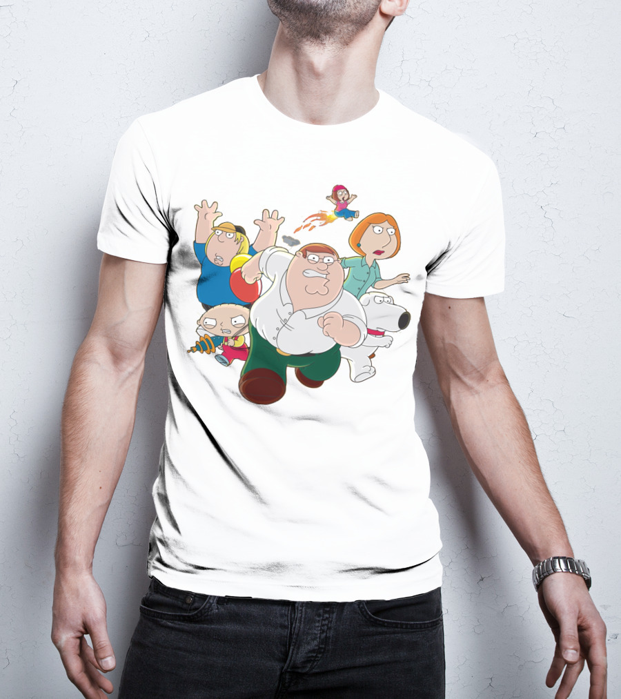 Family Guy Peter Lois Brian Stewie Meg Chris Running Team T-Shirt