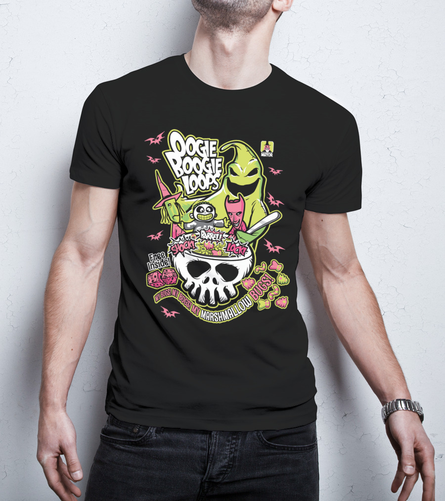Oogie Boogie Loops Shock Barrel Lock Free Inside Bugs My Bugs My Marshmallow Bugs T-Shirt