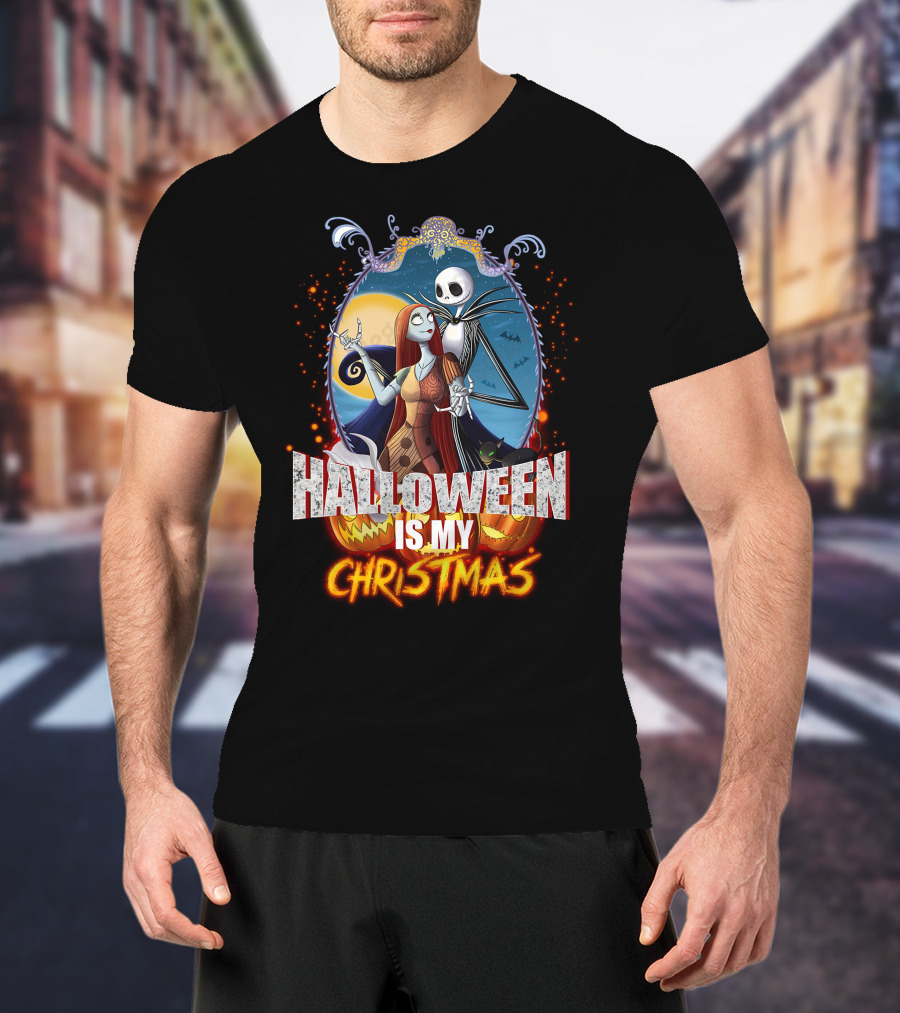 Halloween Is My Christmas Jack And Sally T-Shirt