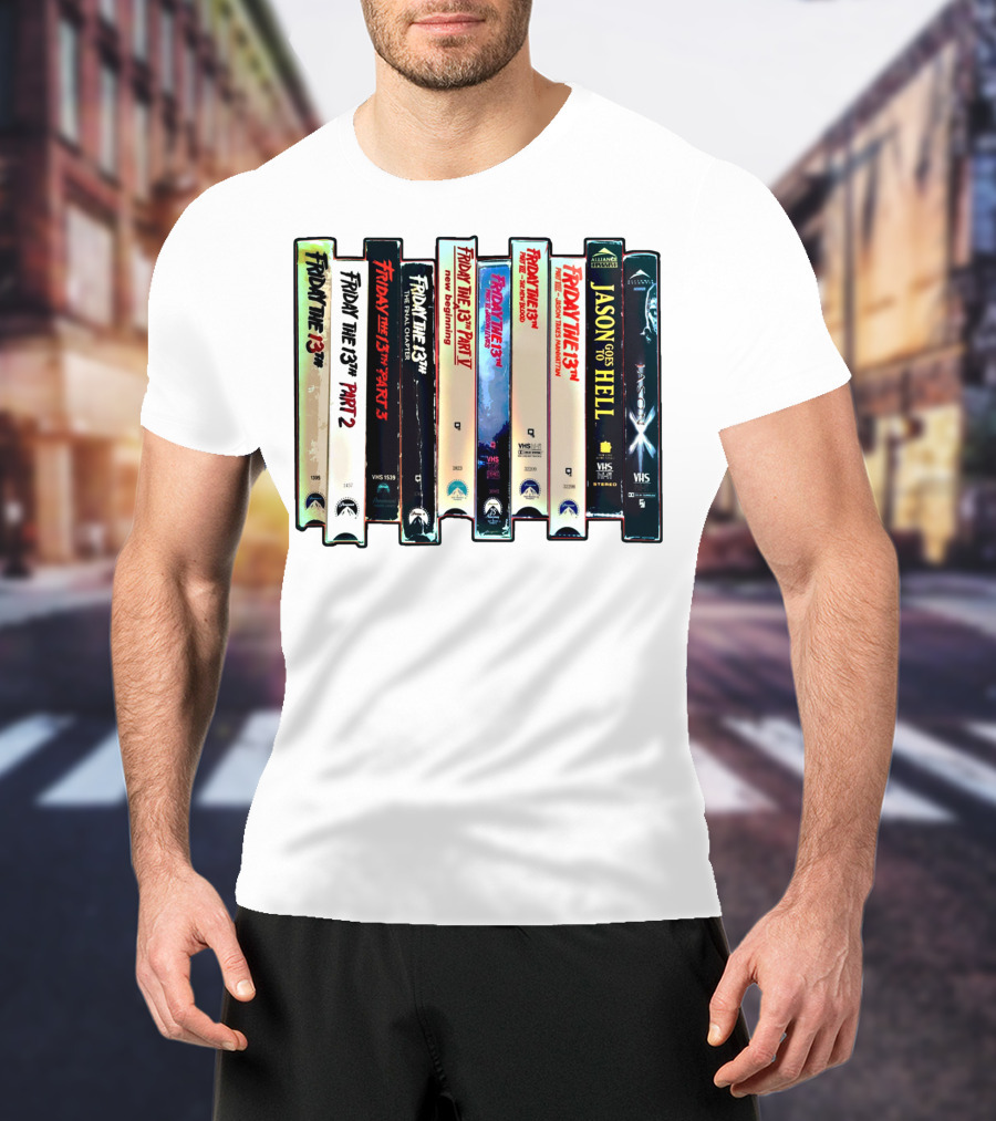 Friday The 13th VHS Collection Part 1-9 Jason Goes To Hell T-Shirt