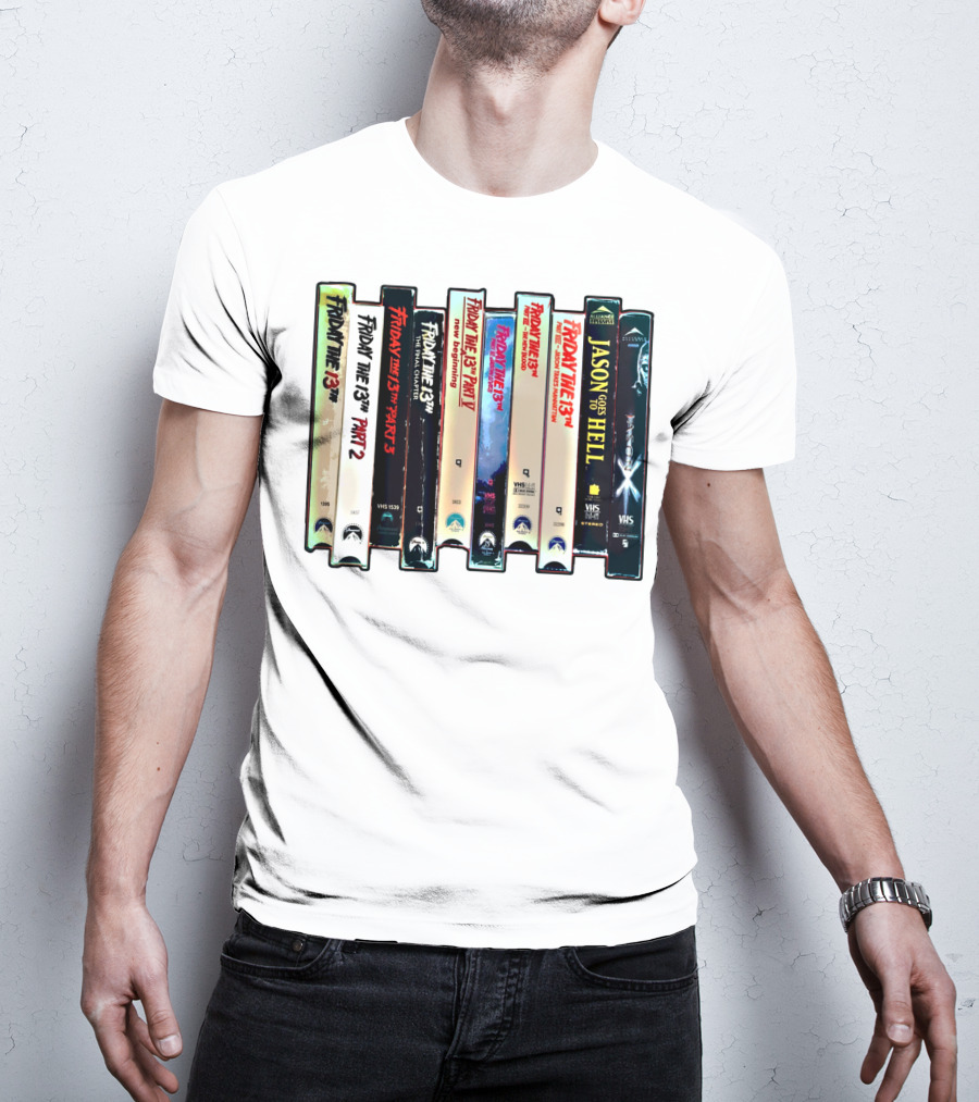 Friday The 13th VHS Collection Part 1-9 Jason Goes To Hell T-Shirt