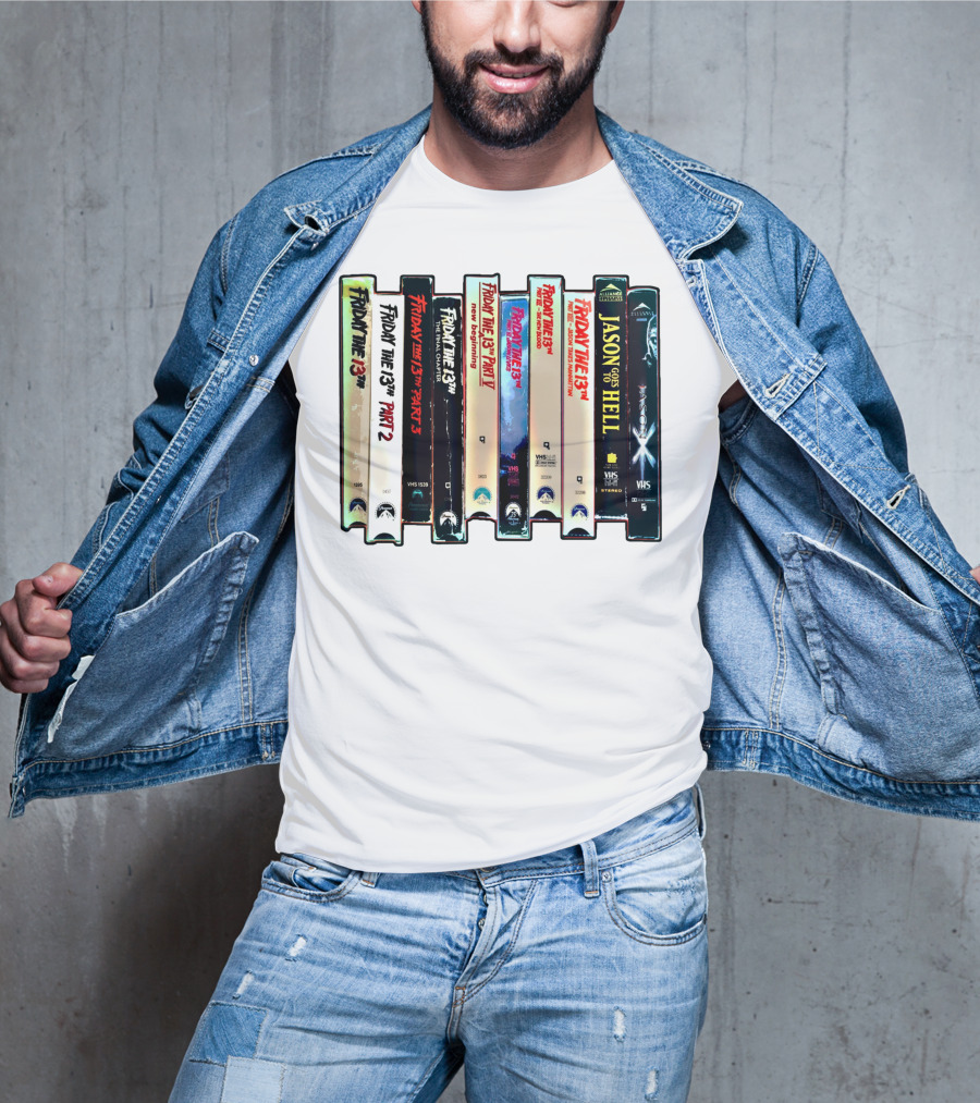 Friday The 13th VHS Collection Part 1-9 Jason Goes To Hell T-Shirt