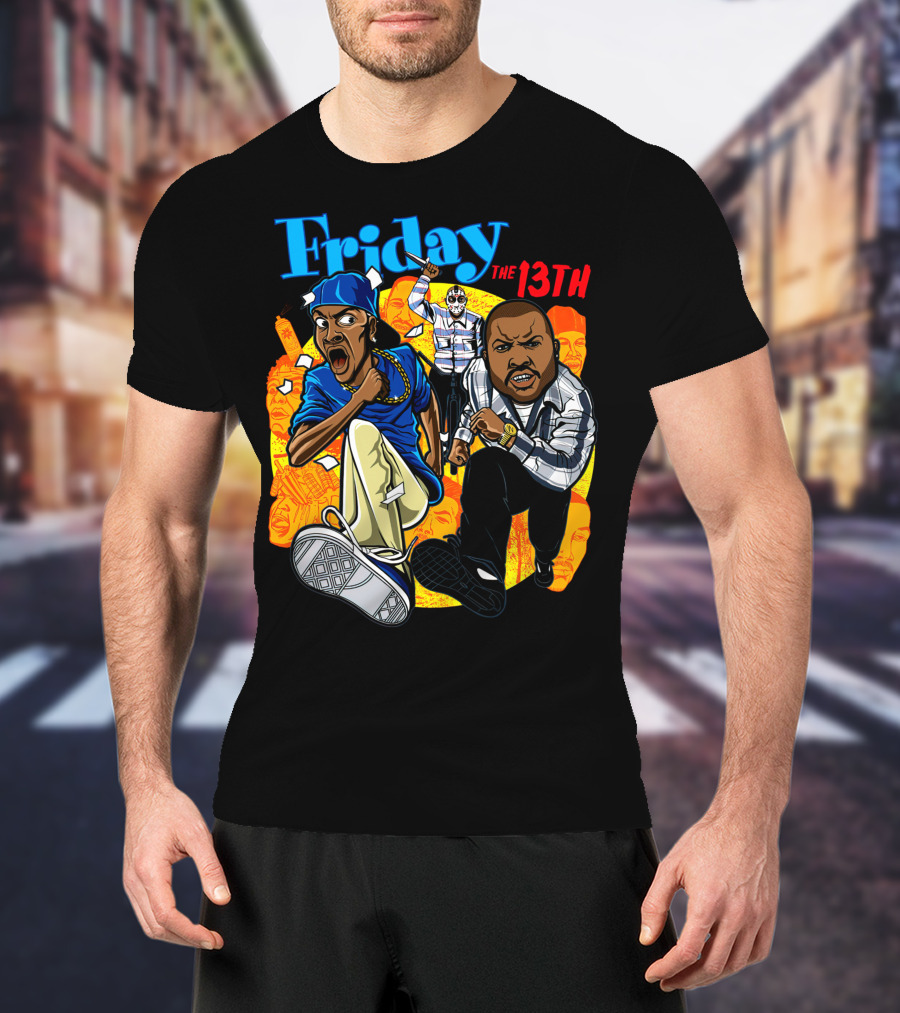Friday The 13th Crossover With Ice Cube And Chris Tucker Characters T-Shirt