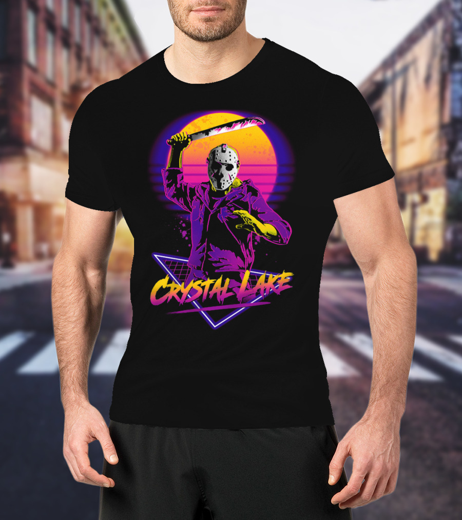 Jason Voorhees Neon Crystal Lake T-Shirt