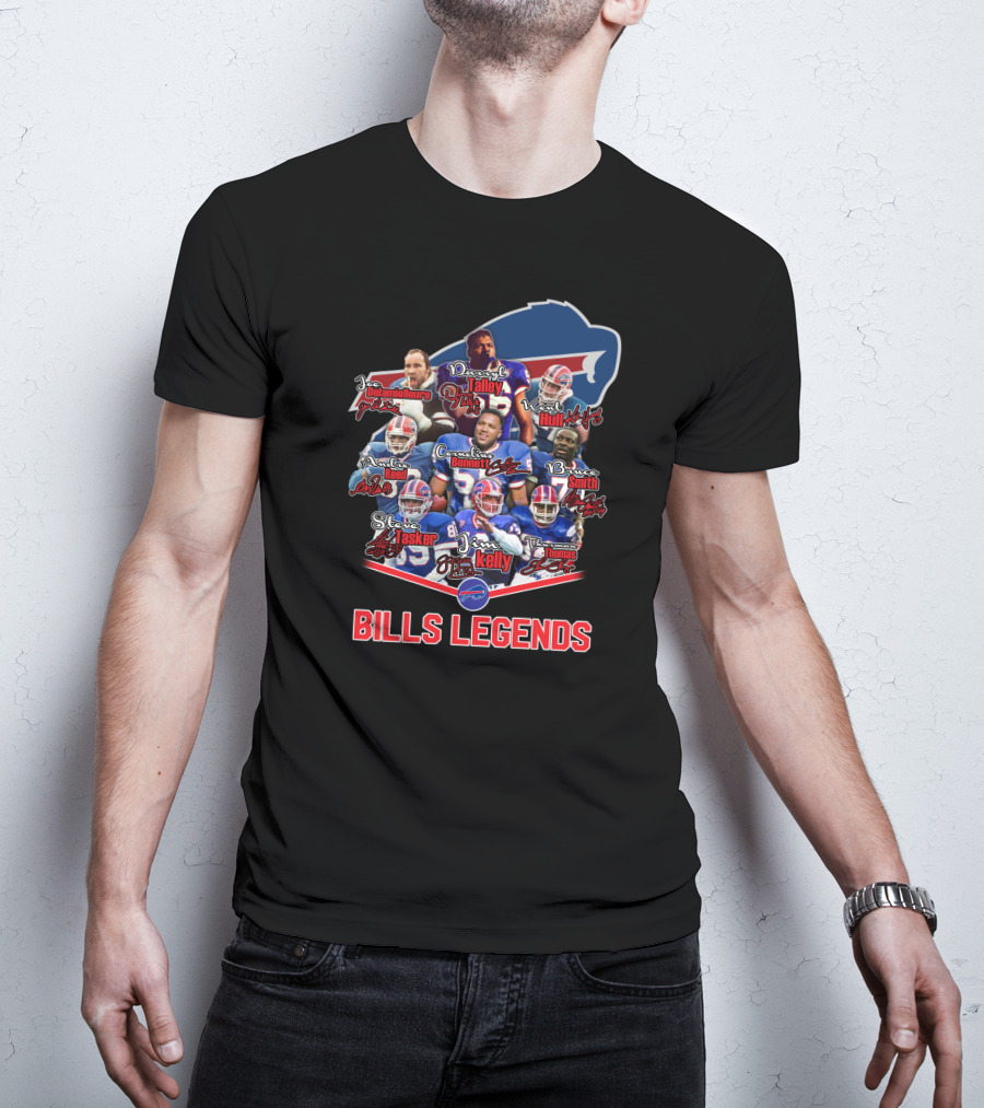Bills Legends Featuring Talley Kelly Bennett Thomas Tasker Hull Smith Andre Reed T-Shirt