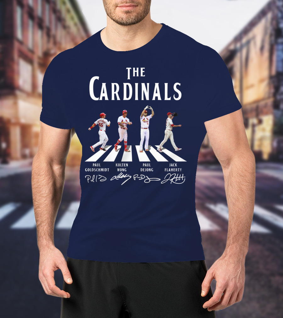 The Cardinals Paul Goldschmidt Kolten Wong Paul DeJong Jack Flaherty Abbey Road Baseball Players T-Shirt