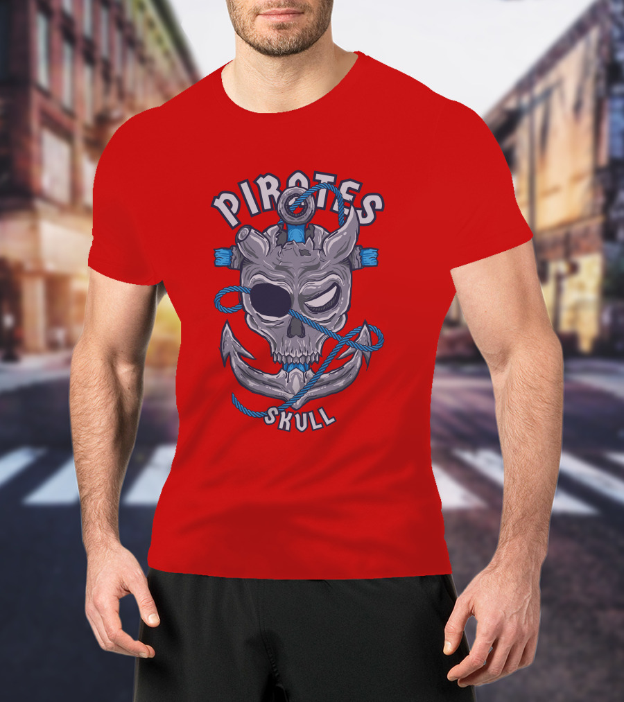 Pirates Skull Pirates Of The Caribbean Anchor Rope T-Shirt
