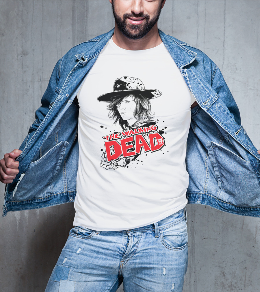 The Walking Dead Character Art Black Hat T-Shirt