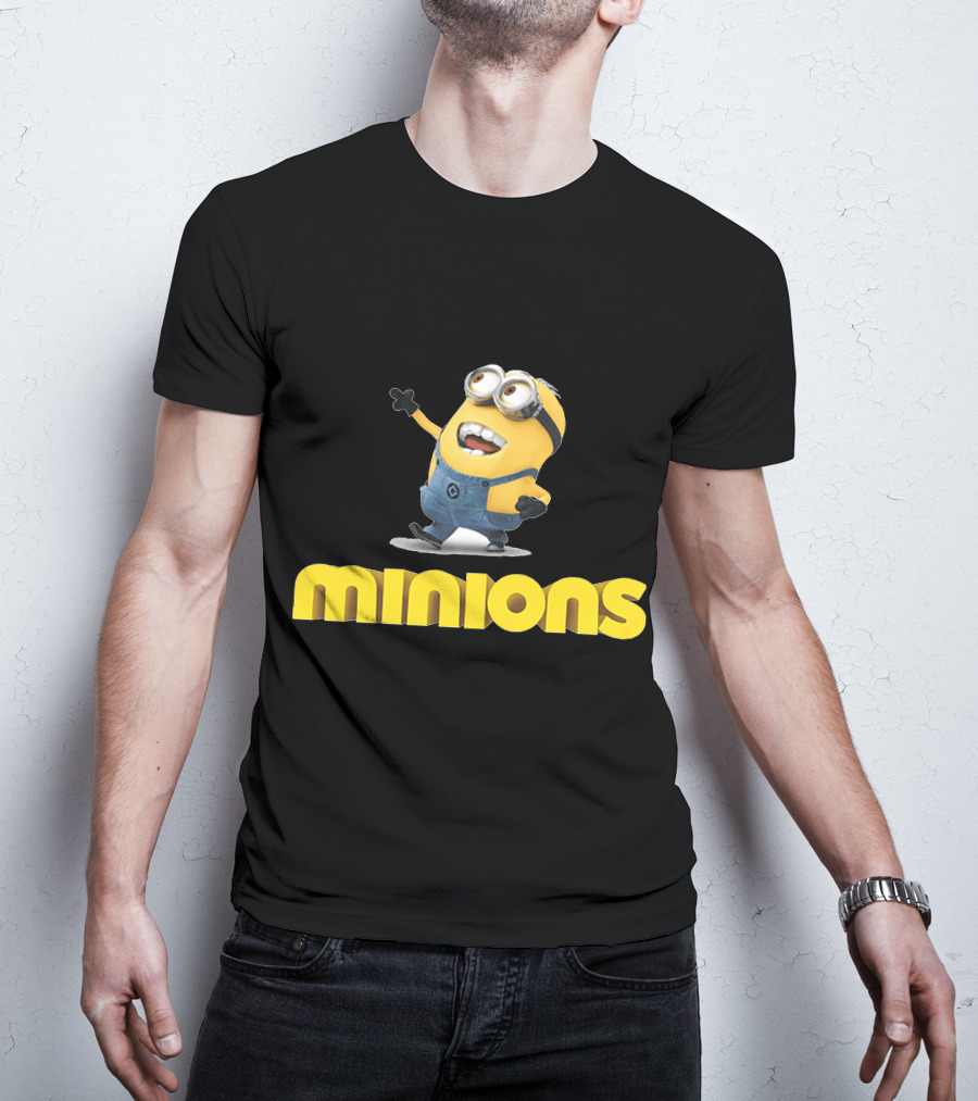 Minions Character With Iconic Yellow Costume And Goggles T-Shirt