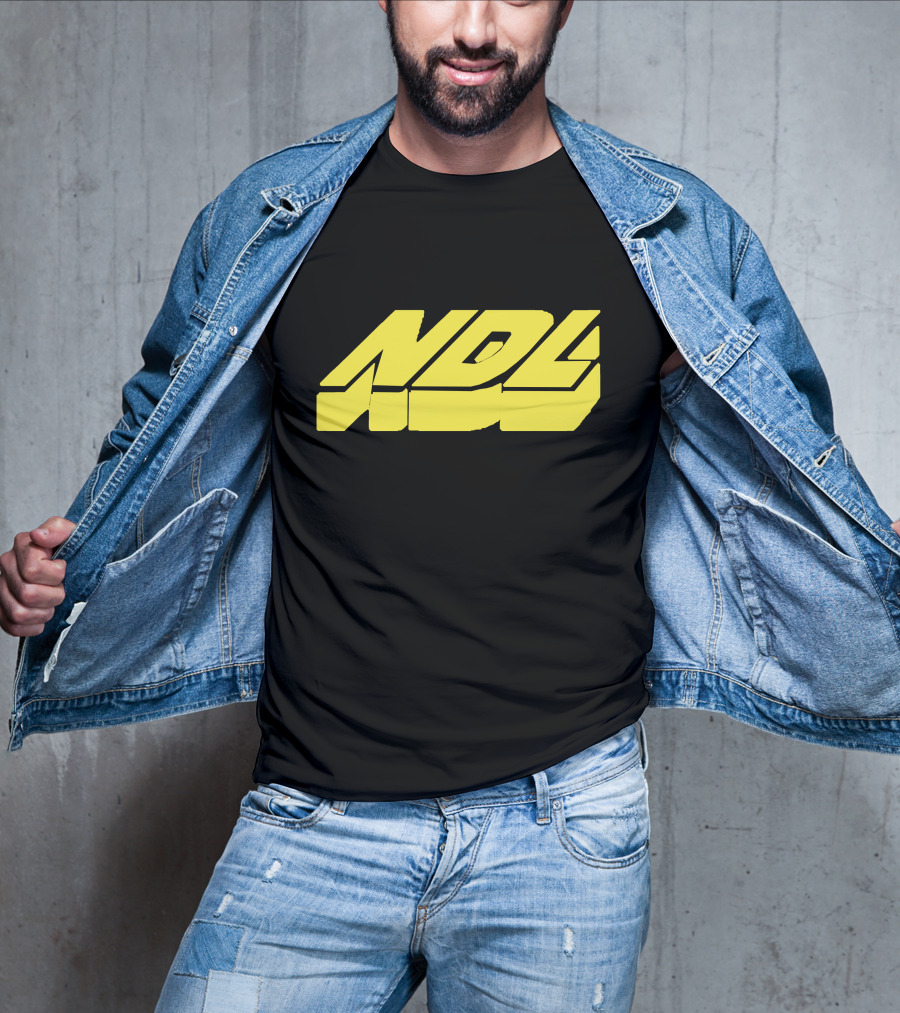 NDL Yellow Block Text Merchandise T-Shirt