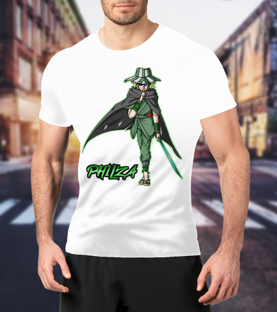 PH1LZA Ninja Warrior Style With Sword And Cloak T-Shirt