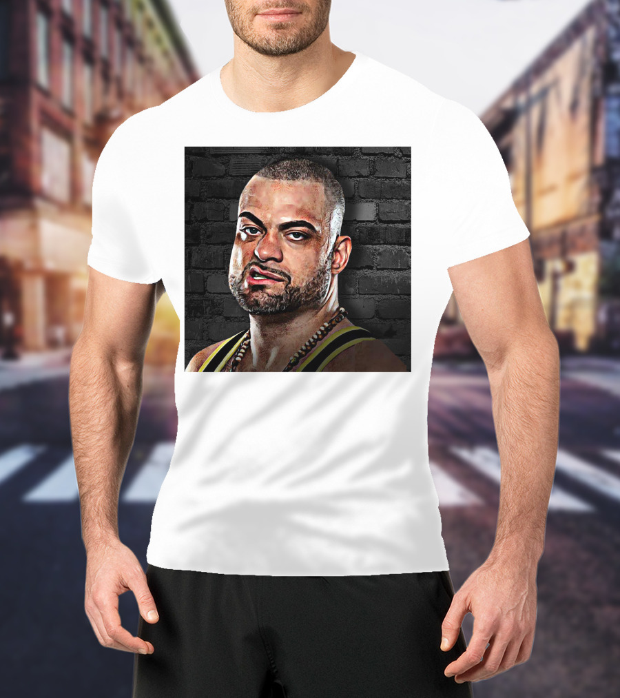 Eddie Kingston Brick Wall Background T-Shirt