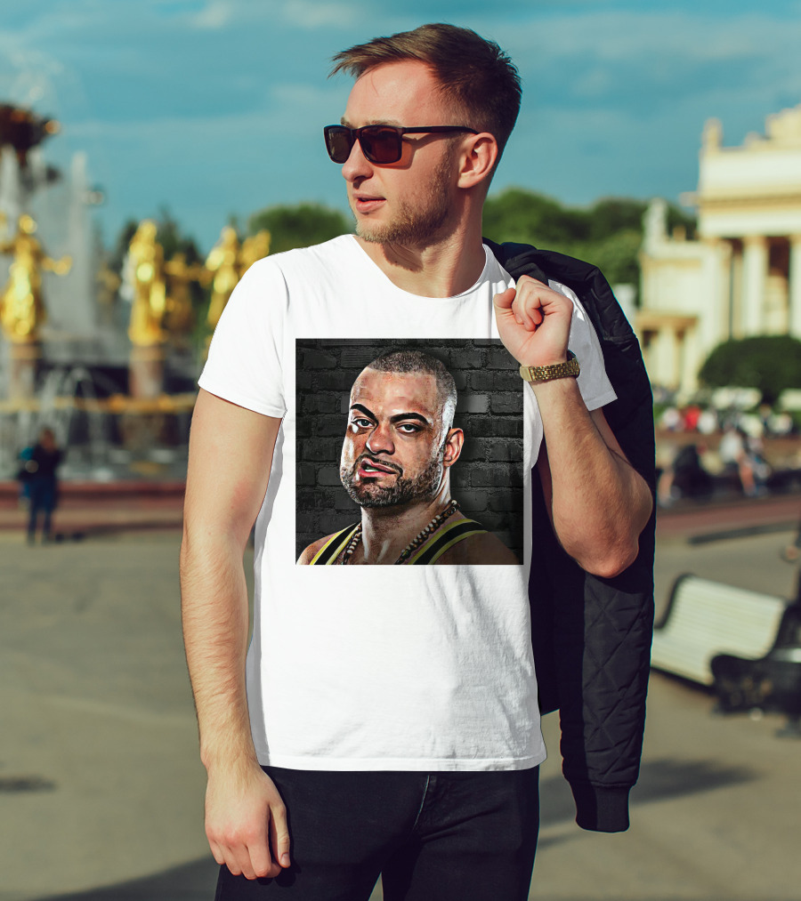 Eddie Kingston Brick Wall Background T-Shirt