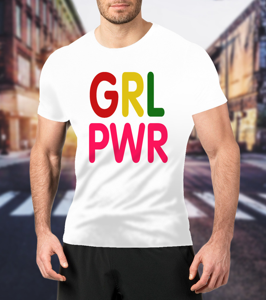 GRL PWR Bold Multicolor Empowerment T-Shirt