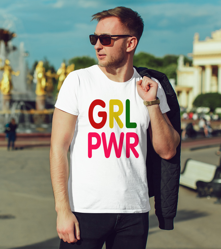 GRL PWR Bold Multicolor Empowerment T-Shirt