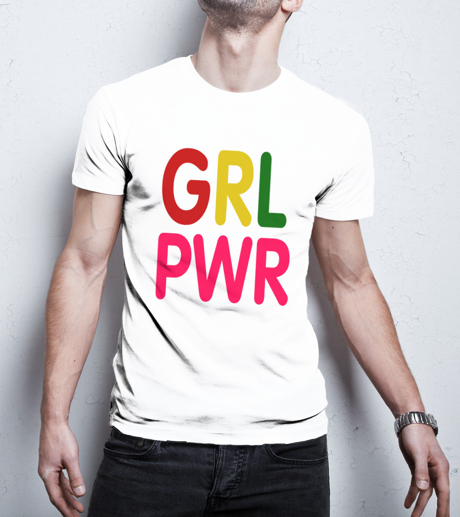 GRL PWR Bold Multicolor Empowerment T-Shirt