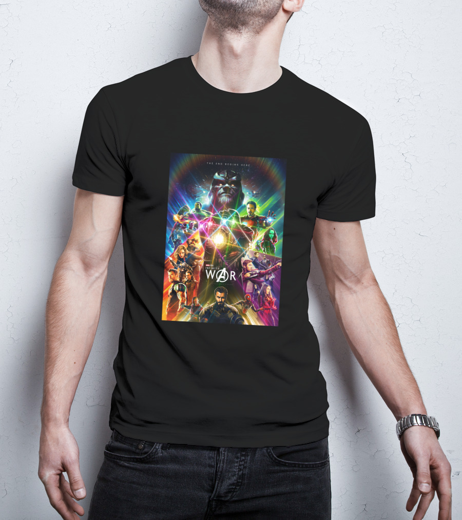 Avenger Infinity War The End Begins Here T-Shirt