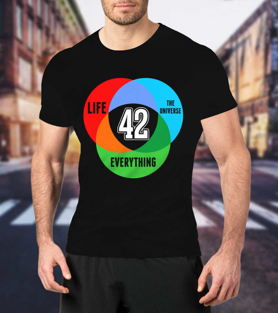 Life The Universe Everything 42 Science Venn Diagram T-Shirt