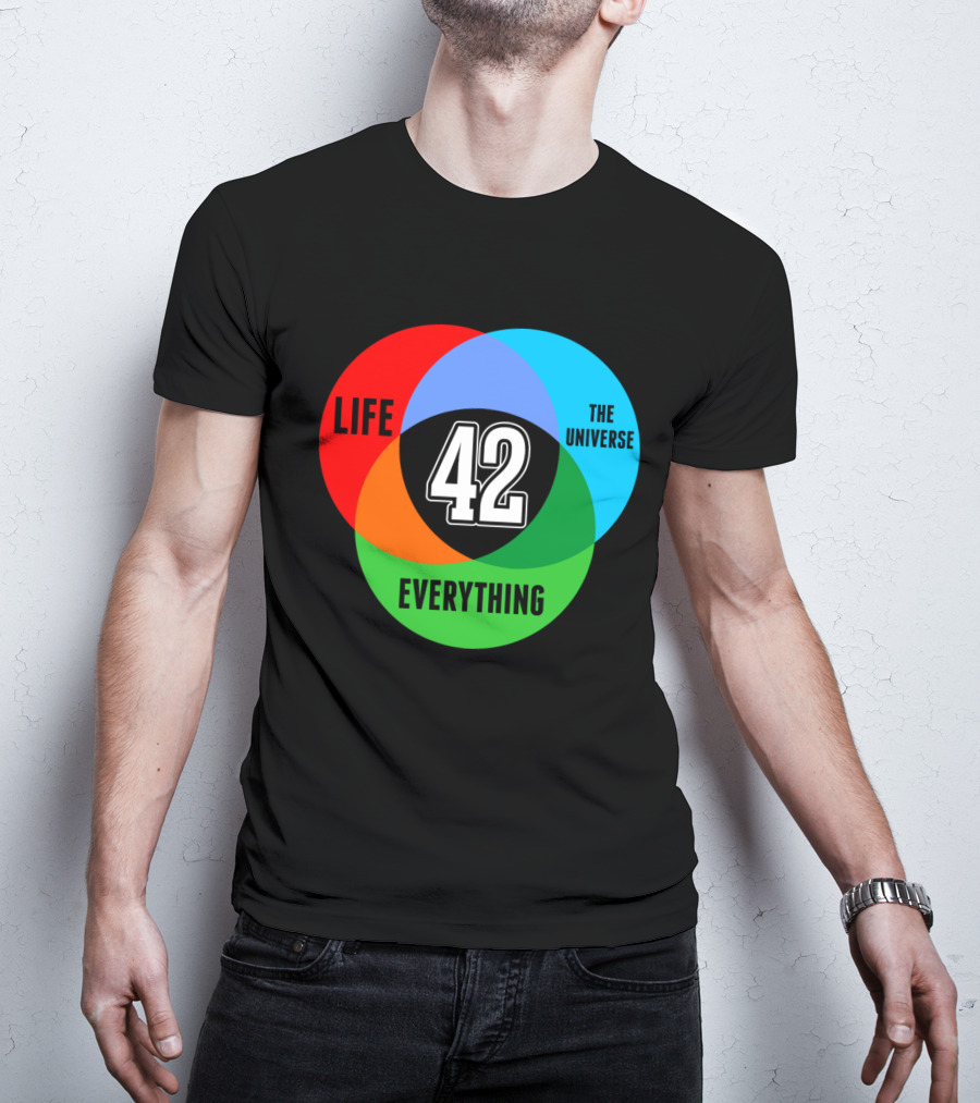 Life The Universe Everything 42 Science Venn Diagram T-Shirt