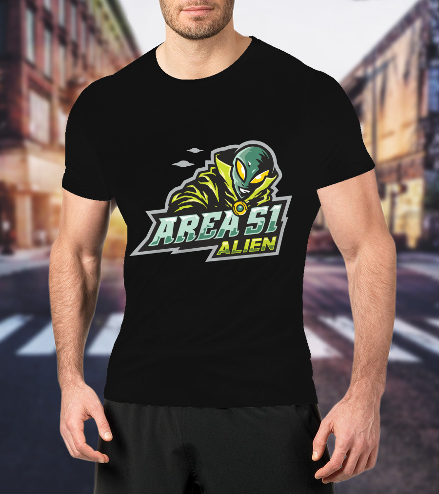 Area 51 Alien E Sport Halloween Witch Alien T-Shirt