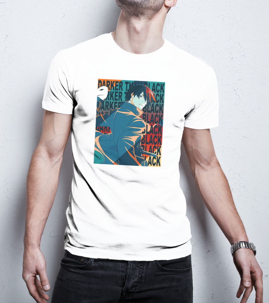 Darker Than Black Anime Character Mask T-Shirt