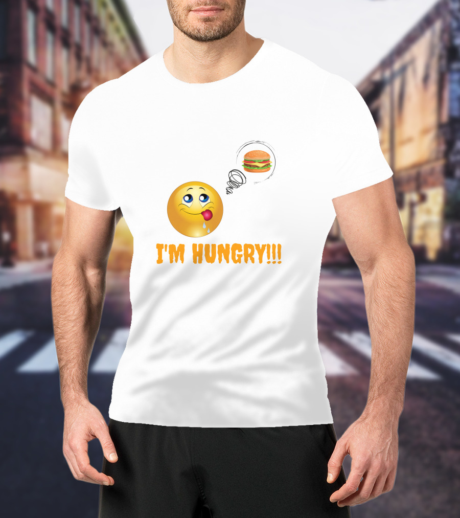 I'M HUNGRY Emoji Burger Craving T-Shirt