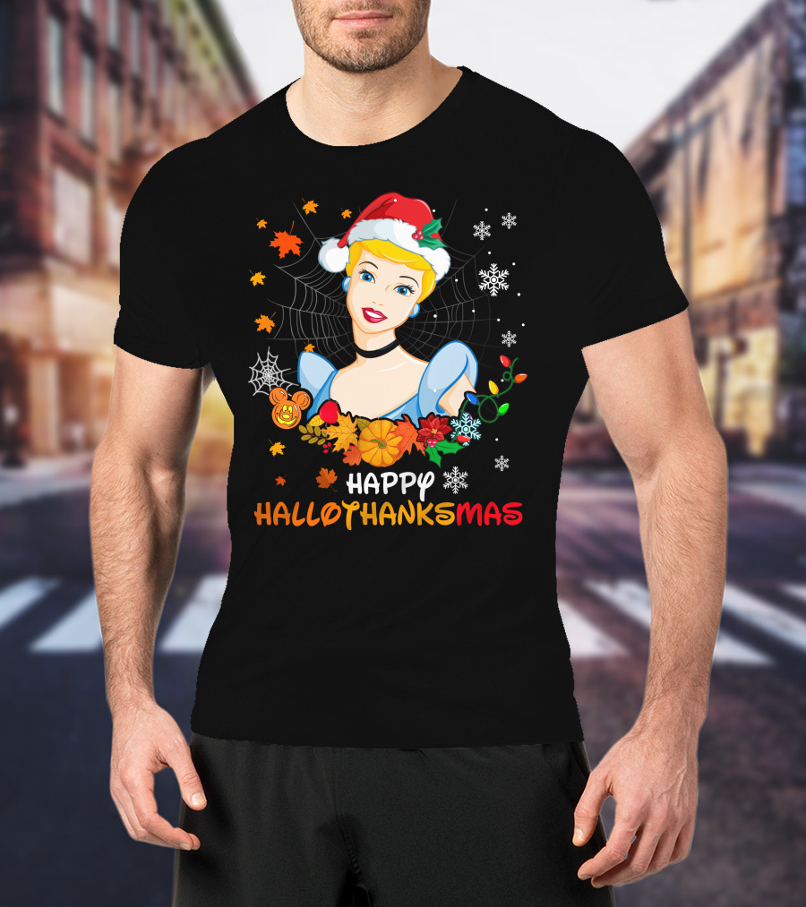 Cinderella Happy Hallothanksmas Holiday Celebration T-Shirt