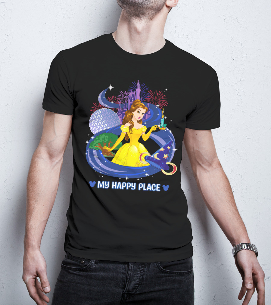 My Happy Place Belle Castle Magic Spell Tower Celebration T-Shirt