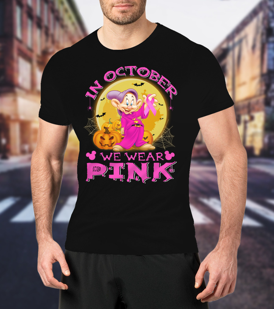 In October We Wear Pink Dopey Halloween T-Shirt
