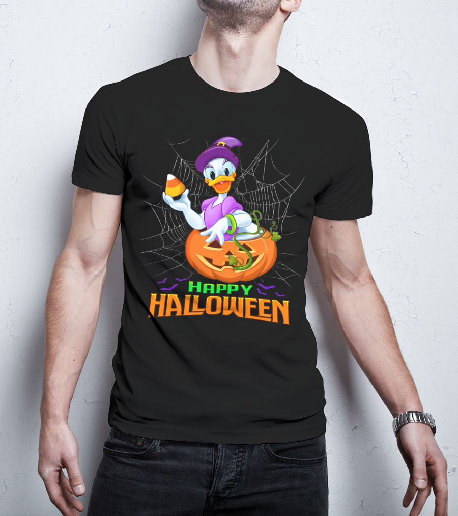 Happy Halloween Daisy Duck Halloween Pumpkin Costume Candy Corn T-Shirt