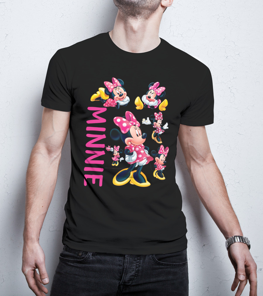 Minnie Mouse Pink Polka Dot Bow And Yellow Shoes T-Shirt