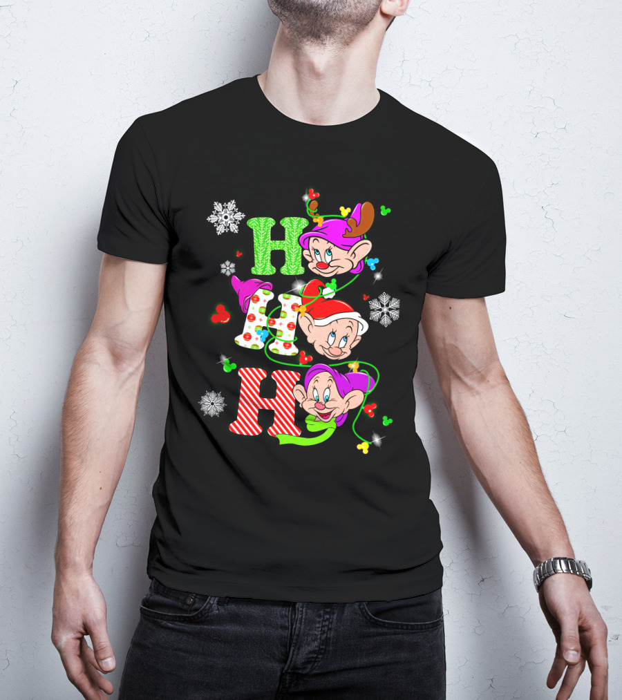 Dopey Ho Ho Ho Snow White Christmas Characters T-Shirt