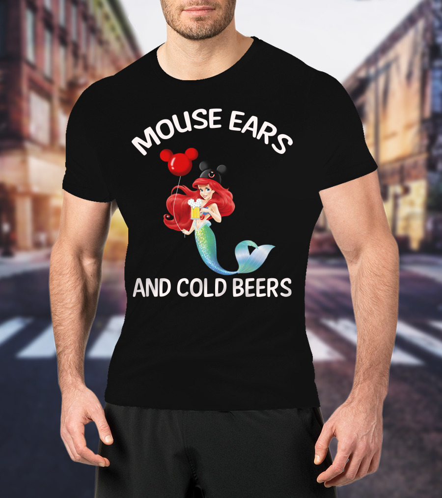 Mouse Ears And Cold Beers Ariel Balloon T-Shirt