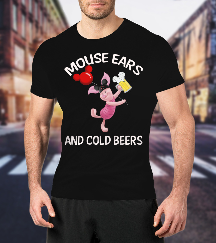 Mouse Ears And Cold Beers Piglet Balloon T-Shirt