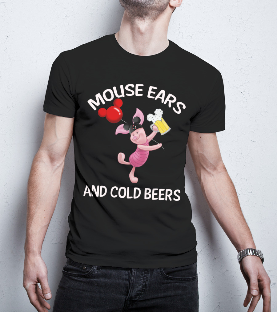 Mouse Ears And Cold Beers Piglet Balloon T-Shirt