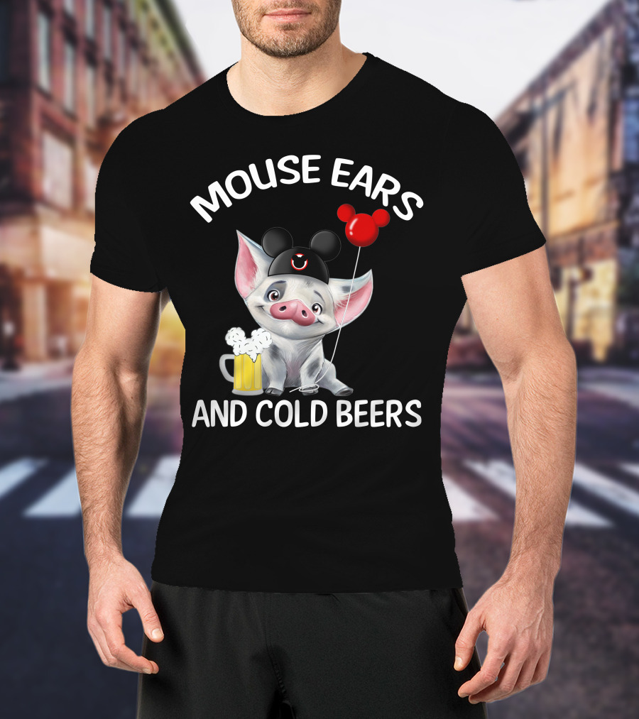 Mouse Ears And Cold Beers Pua Pig T-Shirt
