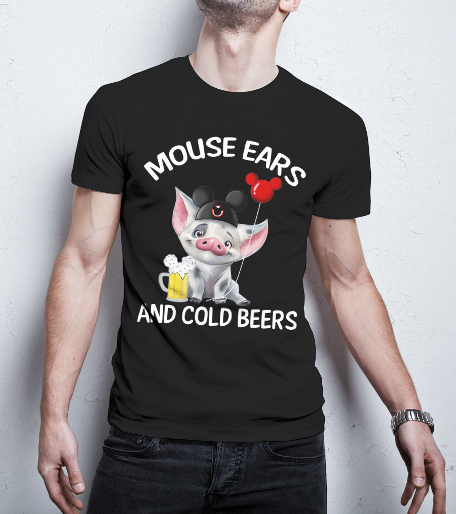 Mouse Ears And Cold Beers Pua Pig T-Shirt