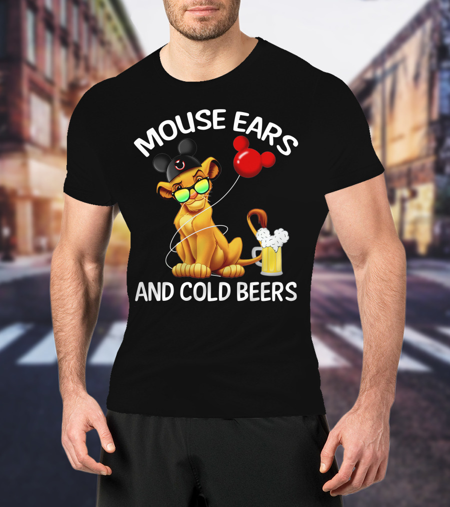 Mouse Ears And Cold Beers Simba Balloon T-Shirt