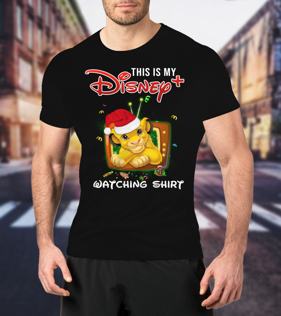 This Is My Disney+ Watching Shirt Simba Christmas T-Shirt